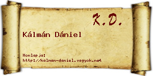 Kálmán Dániel névjegykártya