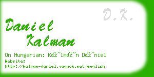 daniel kalman business card